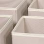 DIOMMELL 6 Pack Foldable Cloth Storage Boxes Closet Dresser Drawer Organizer Fabric Baskets Bins Containers Divider with Drawers for Clothes Underwear Bras Socks Lingerie Clothing,Beige 060