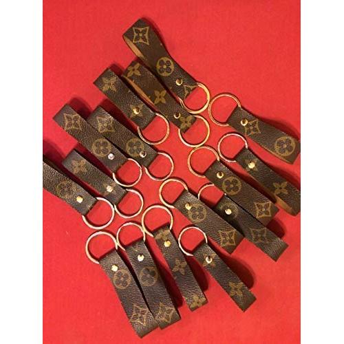 Handcrafted Key Fob/Key Ring/Key Chain handmade with re-purposed Canvas