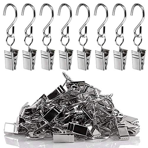 Teenitor Party Light Hanger, Gutter Hangers for Lights, Curtain Clips Hanging Clamp Hooks Hanger Clips for Curtain Photos String Party Lights Awning Curtain Home Decoration Art Craft 60pcs