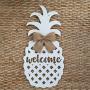 Pineapple Door Hanger Welcome Sign - Pineapple Welcome Wreath - Summer Door Hanger - Beach Door Hanger - Pineapple Wreath - Beach Door Decor