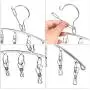 KEREITH 3Pack Sock Dryer Hanger Laundry Drying Rack Indoor Outdoor Drip Hanger with 10 Pegs Drying Towels, Diapers, Baby Clothes,Underwear, Glves,Delicate Bras(3pack Laundry pegs)