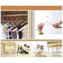 LZLAN Wide Shoulder Hanger Plastic Seamless Windproof Clothing Clothes Rack (Green,One Size)