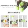Pasking Mop Broom Holder Heavy Duty Hooks Hanger, Stainless Steel Wall Mounted Storage Organizer Screws or Self Adhesive Utility Broom Holder 3 Racks 4 Hooks for Bathroom Kitchen Closet Office Garden