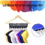 JUNRON Us 10pcs Portable Folding Clothes Cloth Hanger Clips Bathroom Rack, Laundry Rack Wall - Clothes Drying Hanger, Wall Clothes Drying Rack, Folding Clothes Dryer, Folding Metal Hanger