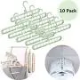 Music Dream Space Saving Hangers-Magic Cascading Hangers-Multifunctional Closet Clothes Hanger Organizer 10Pack Green