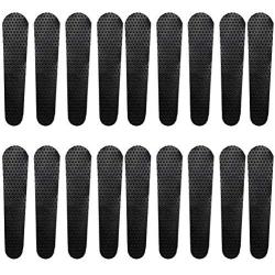 Pomeat 100 Pcs Black Non Slip Rubber Hanger Grips Adhesive Clothes Hanger Strips Hanger Grippers