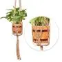 2packs Macrame Plant Hanger Indoor Outdoor Hanging Planter Basket Jute Rope with Beads 4 Legs 35 Inch