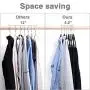 HOUSE DAY Velvet Skirt Hangers - Pack of 24 - Velvet Hangers with Clips Ultra Thin Non Slip Velvet Pants Hangers Space Saving Clothes Hanger (Black) HOUSE DAY Velvet Skirt Hangers - Pack of 24 - Velvet Hangers with Clips Ultra Thin Non Slip Velvet Pants Hangers Space Saving Clothes Hanger (Black)