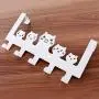 Zonman Cartoon Wall Mounted Bag Hanger Towels Rack Door Hanging Clothes Rack Free Nail Hanger Coat Rack Clothing Hooks (Cute White Cat Hook)