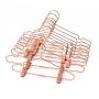 Koobay 10Pack 17" Metal Hook Wire Rose Gold Copper Hangers with Clips Clothes Stroage Coat Hangers