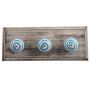 Indianshelf Handmade 1 Artistic Vintage Cream Wooden Strip Clothes Hooks Hangers/Coat Hooks Wall Mounted
