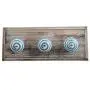 Indianshelf Handmade 1 Artistic Vintage Cream Wooden Strip Clothes Hooks Hangers/Coat Hooks Wall Mounted