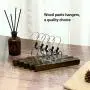 SONGMICS Pants Hangers, Set of 12 Solid Wood Hanger, Anti-Slip Felt, 360° Swivel Hook, Clamp Skirt Hanger, Dark Walnut Color UCRW07V12 SONGMICS Pants Hangers, Set of 12 Solid Wood Hanger, Anti-Slip Felt, 360° Swivel Hook, Clamp Skirt Hanger, Dark Walnut Color UCRW07V12