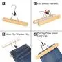 AMKUFO Natural Wooden Pants Hangers with Clips 12 Pack Non Slip Skirt Hangers Trouser Clamp Hanger Solid Wood Hanger with 360° Swivel Hook AMKUFO Natural Wooden Pants Hangers with Clips 12 Pack Non Slip Skirt Hangers Trouser Clamp Hanger Solid Wood Hanger with 360° Swivel Hook
