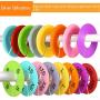 Caydo 64 Pieces 8 Colors Clothing Size Dividers Round Hangers Closet Dividers, Size Series XXS to XXXL and Blank with Marker Pen