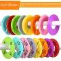 Caydo 64 Pieces 8 Colors Clothing Size Dividers Round Hangers Closet Dividers, Size Series XXS to XXXL and Blank with Marker Pen Caydo 64 Pieces 8 Colors Clothing Size Dividers Round Hangers Closet Dividers, Size Series XXS to XXXL and Blank with Marker Pen