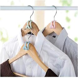 24PC Random Color Creative Mini Antislip Clothes Hanger Home Easy Hook Closet Organizer Storage Rack Holder Hook Home Living Storage Decoration