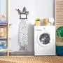TJ.MOREE Ironing Board Hanger - Laundry Room Iron and Ironing Board Holder, Metal Wall Mount with Large Storage Wooden Base Basket and Removable Hooks (Black) TJ.MOREE Ironing Board Hanger - Laundry Room Iron and Ironing Board Holder, Metal Wall Mount with Large Storage Wooden Base Basket and Removable Hooks (Black)