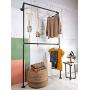 Wall Mounted Industrial Pipe Clothes Hanger Rack Double Rail Vintage Commercial Grade Garment Rack Perfect for Clothing Store Display