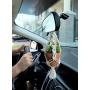 VIEW MIRROR Charm/mini plant hanger with maple barrel beads/rear view mirror accessory/car mirror accessory/cute car hanging accessory
