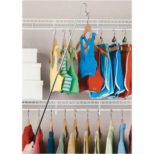 Organize It All Easy to Reach Hook Closet Hanger with Non Slip Hand Grip Organize It All Easy to Reach Hook Closet Hanger with Non Slip Hand Grip