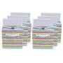 Sorbus Foldable Storage Cube Basket Bin - Great for Nursery, Playroom, Closet, Home Organization (Chevron Multi-Color, 6 Pack)