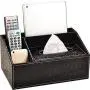 WINGOFFLY Multifunction Trapezoid PU Leather Tissue Boxes Holder Desk Storage Boxes Pen Pencil Remote Control Holder Black Crocodile WINGOFFLY Multifunction Trapezoid PU Leather Tissue Boxes Holder Desk Storage Boxes Pen Pencil Remote Control Holder Black Crocodile