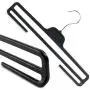 HANGERWORLD 30 Black 14inch Strong Plastic Coat Clothes Garment Pants Jeans Bar Hanger with Metal Hook HANGERWORLD 30 Black 14inch Strong Plastic Coat Clothes Garment Pants Jeans Bar Hanger with Metal Hook