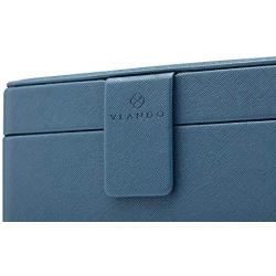 Vlando Wooden Watch Storage Boxes Organizer, Mens Gift- Business Blue