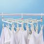 HJYPYJ Magic Hanger,360?? Rotate Multifunction Folding Hangers,Portable Non-Slip Plastic Hanger Clip,Space-Saving Organizer Hanger Wheel Design/White