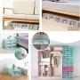Laitemo Shoe Box,Clear Stackable Storage Shoe Boxes Organizer,4 Colors 12 Pack