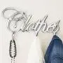 Comfify Contemporary Style Clothes Hook Rack Multi-Purpose Aluminum Modern Coat Rack, Removable Wall Hanger, Clothing Hooks - 3 Coat Hooks, Cursive Font Design, Polished Finish - Includes Screws Comfify Contemporary Style Clothes Hook Rack Multi-Purpose Aluminum Modern Coat Rack, Removable Wall Hanger, Clothing Hooks - 3 Coat Hooks, Cursive Font Design, Polished Finish - Includes Screws