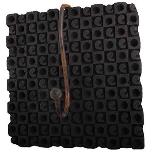 Indianshelf Handmade 1 Artistic Vintage Brown Wooden Block Key Hooks Hangers/Heavy Duty Hooks for Wall