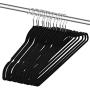 ZOYER Premium Quality Velvet Hangers - Space Saving and Heavy Duty Non-Slip Clothes Hangers - 360 Degree Rotatable Chrome Swivel Hook - Strong and Durable Suit Hangers (Black, 30 Pack)