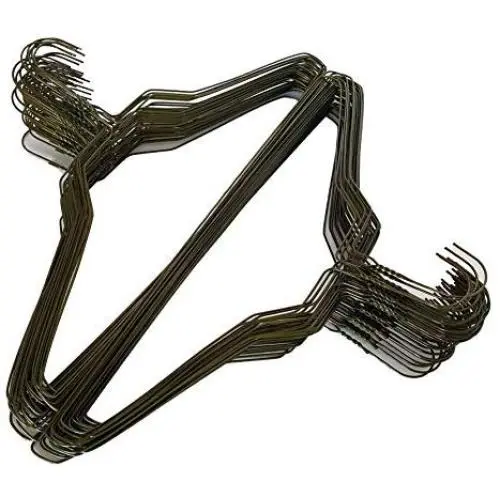 100 Gold Wire Hangers 18" Standard Clothes Hangers (100, Gold) 100 Gold Wire Hangers 18" Standard Clothes Hangers (100, Gold)