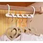osierr6 Plastic Wonder Magic Clothes Closet Hangers Clothing Organizer, Strong Wardrobe Space Saving Saver Hangers for Clothes Coat, 26.5x11.3cm/10.4x4.4in(White)