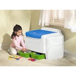 White Sort N Store Toy Storage Boxes with Lid Containers and Chest Organizer Bins for Kids Pet Toys,books,cars and Accessories!