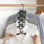 ZXFG Magic Hangers 2 Pack Multilayer Anti-Slip Clothes Rack Space Saving Clothes Hangers 5 in 1 Multifunctional Adult Clothes Rack for Household Space Saver (Color : White, Size : Adult)