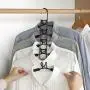 ZXFG Magic Hangers 2 Pack Multilayer Anti-Slip Clothes Rack Space Saving Clothes Hangers 5 in 1 Multifunctional Adult Clothes Rack for Household Space Saver (Color : White, Size : Adult)