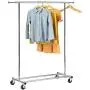 HOUSE DAY Portable Clothing Garment Rack Heavy Duty Rolling Clothes Rack Collapsible Clothing Rack-Commercial Grade