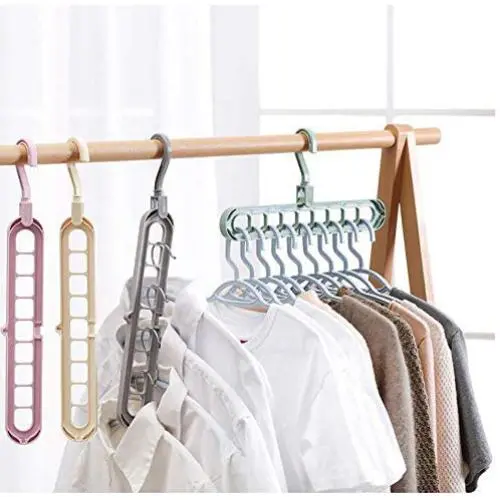 10pcs Random Color Multi-Function Folding Magic Hook Nine-Hole Rotation Magic Clothes Hanger Drying Cabinet Bedroom Clothes Home Storage Tools 10pcs Random Color Multi-Function Folding Magic Hook Nine-Hole Rotation Magic Clothes Hanger Drying Cabinet Bedroom Clothes Home Storage Tools
