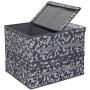 Onlyeasy Fabric Foldable Storage Boxes - Bins Cubes Dividers Organizer Baskets Cloth Closet Shelf Cubby Bookcase Baby Container with 2 Lids, 19.6