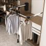 GWXYMJ Coat Rack Wardrobe Lifting Clothes Hanger, Automatic Rebound Cloakroom Hanger Rod, Wardrobe Pull-Down Adjustable Width Clothes Rail, Hydraulic Buffer Rod Hanger (Size : 450-600mm)
