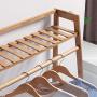 Bamboo Trapezoidal Coat Rack Bedroom Hangers Simple Clothes Storage Rack (Color : Primary Color, Size : 100cm)