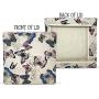 BANBERRY DESIGNS Fabric Cube Storage Bin with Padded Butterflies Cover ? Collapsible Storage Boxes ? Decorative Butterfly Foldable Container with Lid Perfect for Organization - 12 BANBERRY DESIGNS Fabric Cube Storage Bin with Padded Butterflies Cover ? Collapsible Storage Boxes ? Decorative Butterfly Foldable Container with Lid Perfect for Organization - 12