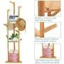 unho Coat Rack Tree Free Standing Bamboo Clothes Stand Garment Hanger with 10 Hooks, 3 Tier Shelves, 40kg Capacity for Hats Clothes Scarves Handbags (167x40x40cm) unho Coat Rack Tree Free Standing Bamboo Clothes Stand Garment Hanger with 10 Hooks, 3 Tier Shelves, 40kg Capacity for Hats Clothes Scarves Handbags (167x40x40cm)