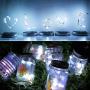 YITING Upgraded Solar Mason Jar Lid Lights, 10 Pack 30 LED Fairy Star Firefly String Lids Lights Including (10 pcs Hangers and 6 pcs PVC),for Wedding Patio Garden Party Decorations (No Jars)