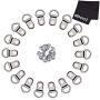 eBoot 100 Pairs D Ring Picture Frame Hanging Hangers Single Hole with Screws (Silver)