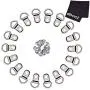 eBoot 100 Pairs D Ring Picture Frame Hanging Hangers Single Hole with Screws (Silver)