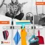 Broom Mop Holder Wall Mount | 16" No Slide Wall Stud Installation | Organization Hanger with 3 Unit Clamps & 4 Utility Hooks for Closet, Garage, Kitchen, Storage | Mounted Tool Rack Organizer (2-Pack) Broom Mop Holder Wall Mount | 16" No Slide Wall Stud Installation | Organization Hanger with 3 Unit Clamps & 4 Utility Hooks for Closet, Garage, Kitchen, Storage | Mounted Tool Rack Organizer (2-Pack)